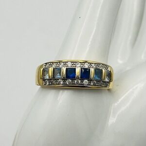 Vintage Camross Kross Ring Jacqueline Kennedy JBK Shades Of The Sea Sz 11 Blue